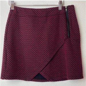 Sanctuary red & black fitted mini skirt small